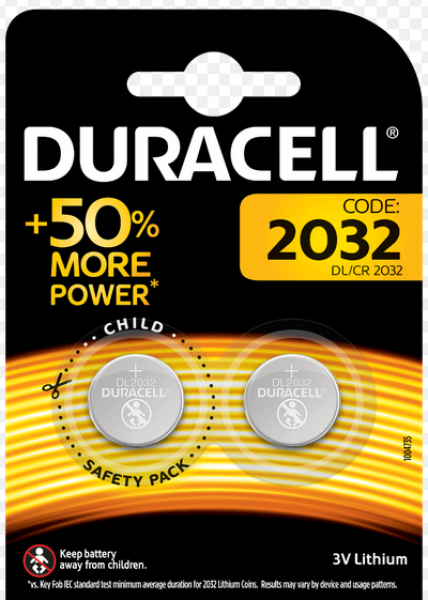 Duracell Lithium CR 2032 Knopfzellenbatterie 2er Blister